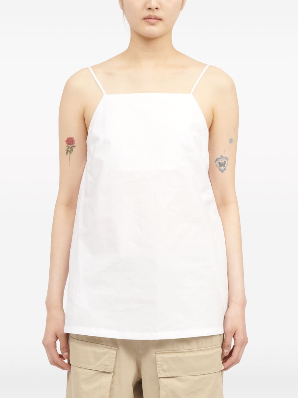 V-back cotton top - 2