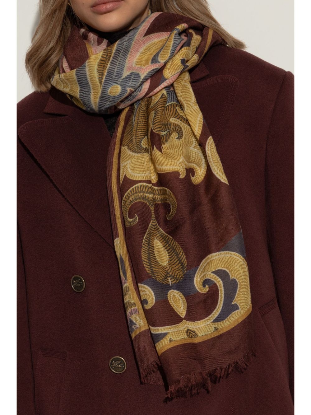 paisley-pattern scarf - 2