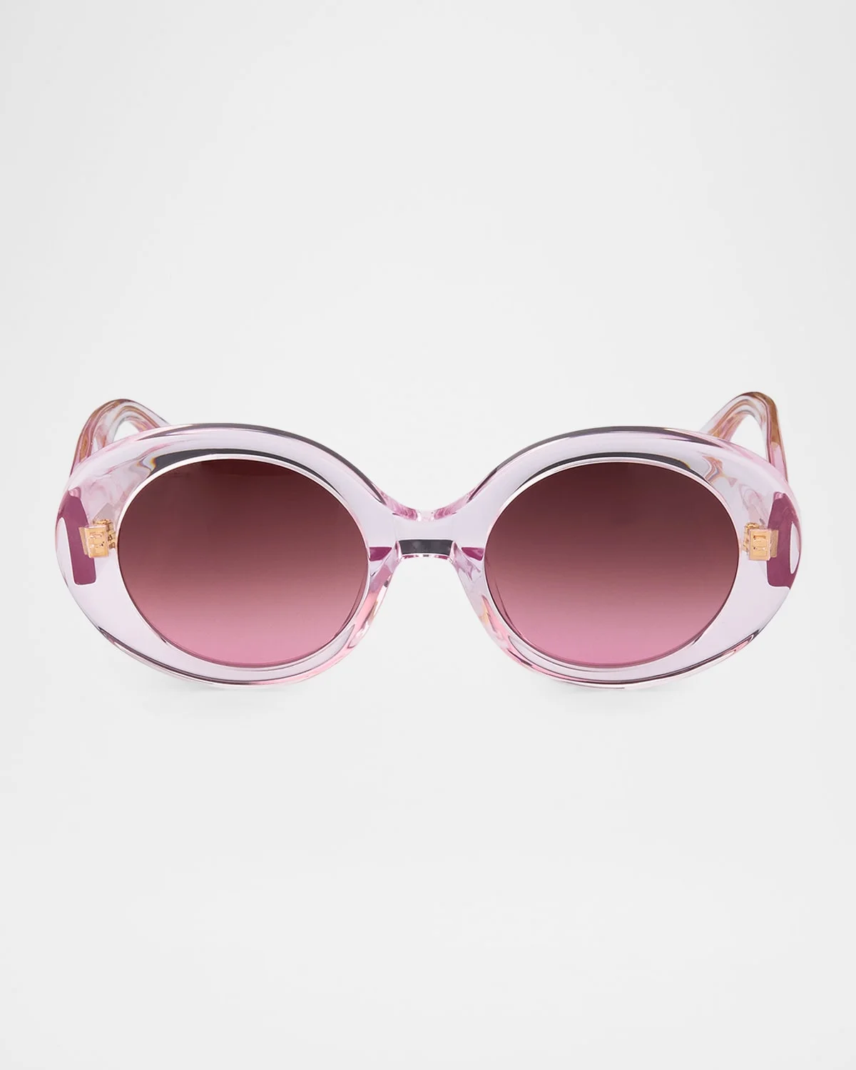 Lamarr 50.5mm Round Acetate Sunglasses - 1