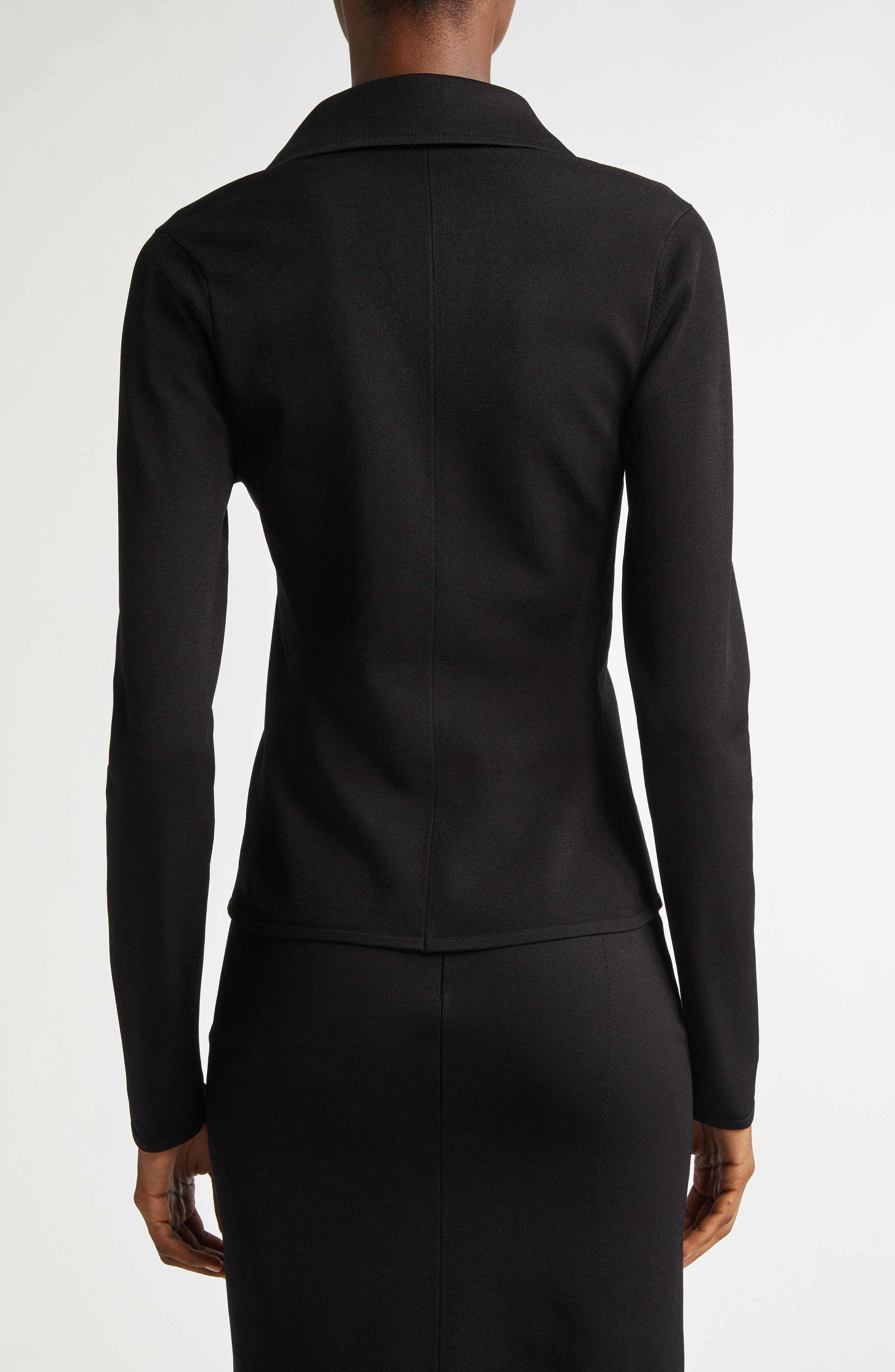 Dolce&Gabbana Fitted Knit Jacket in N0000 Nero at Nordstrom - 3