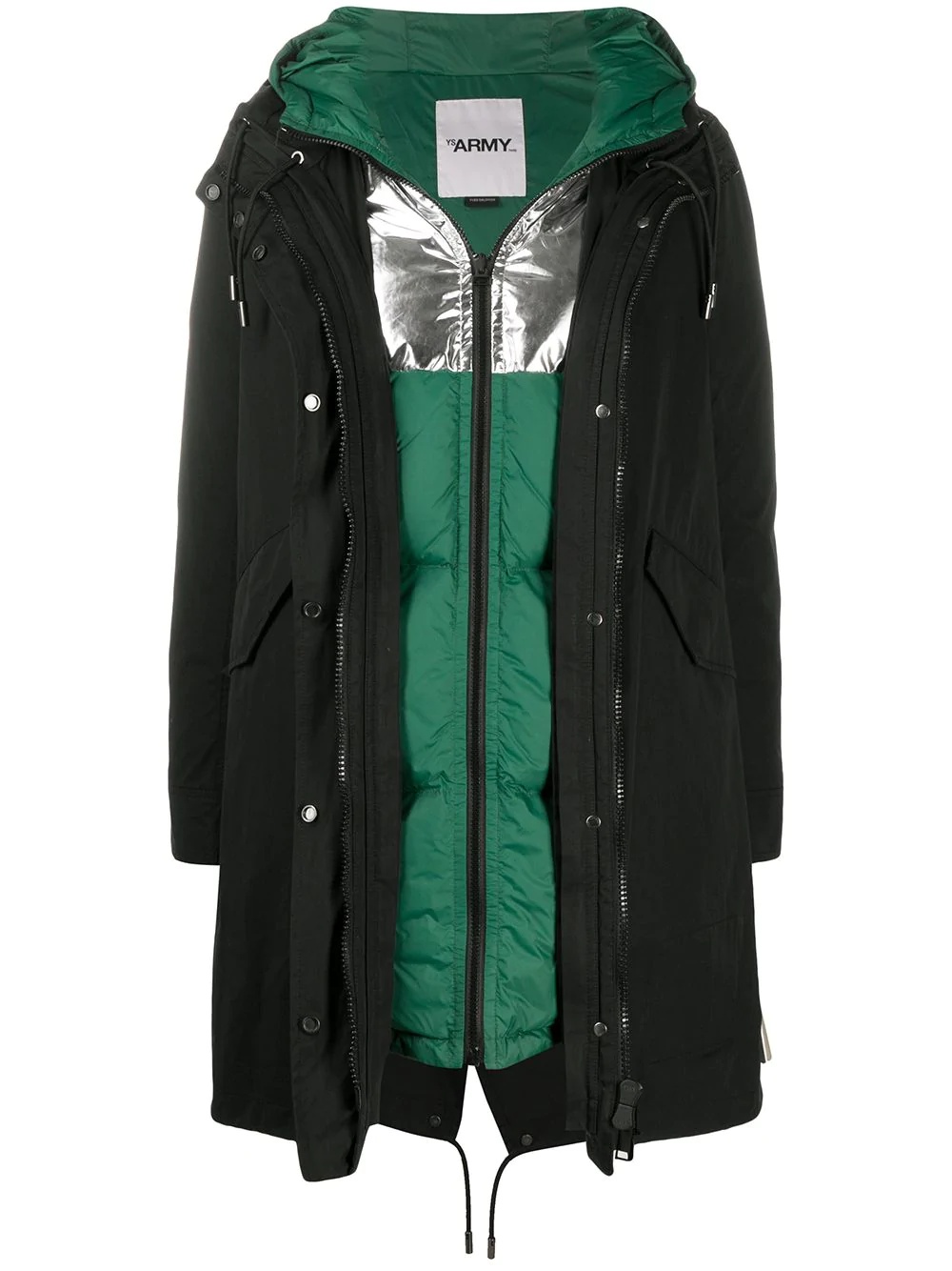 layered padded winter jacket - 1