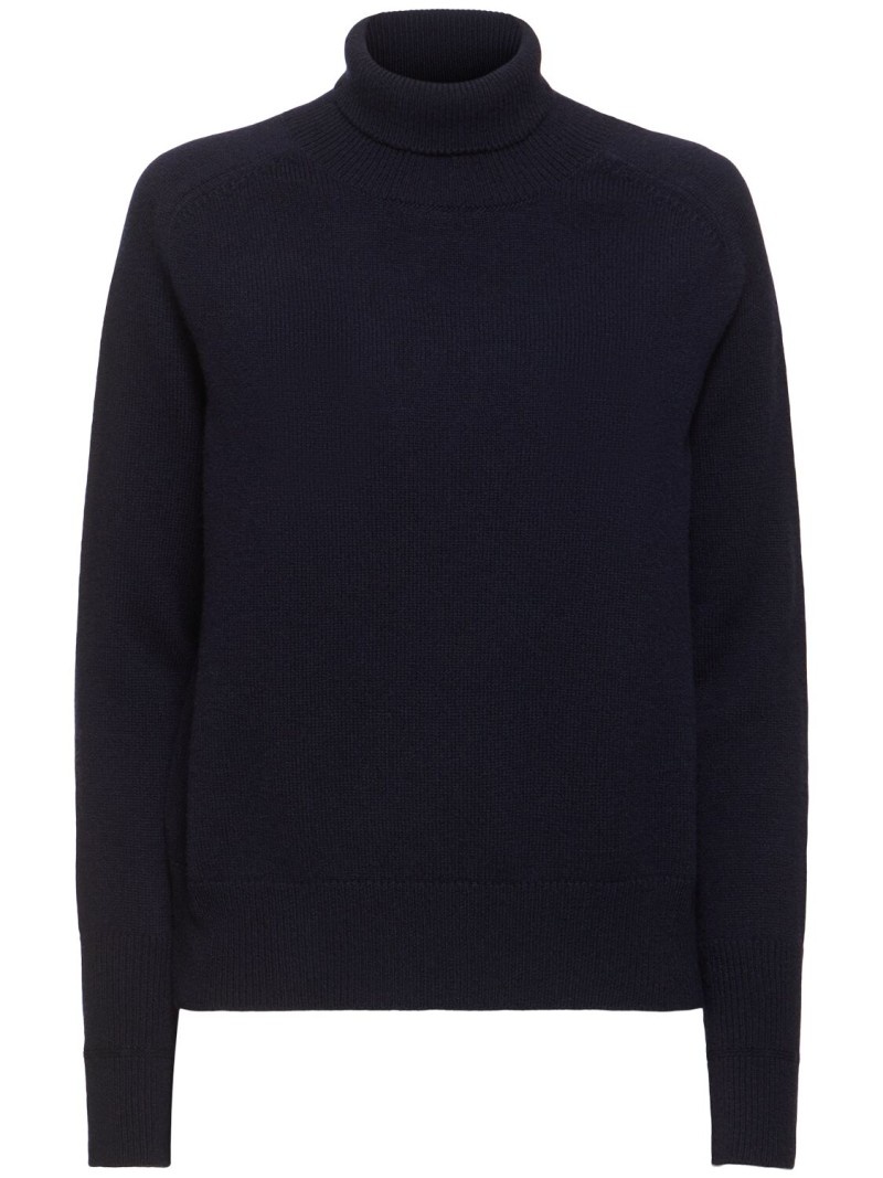 Wool knit turtleneck sweater - 1