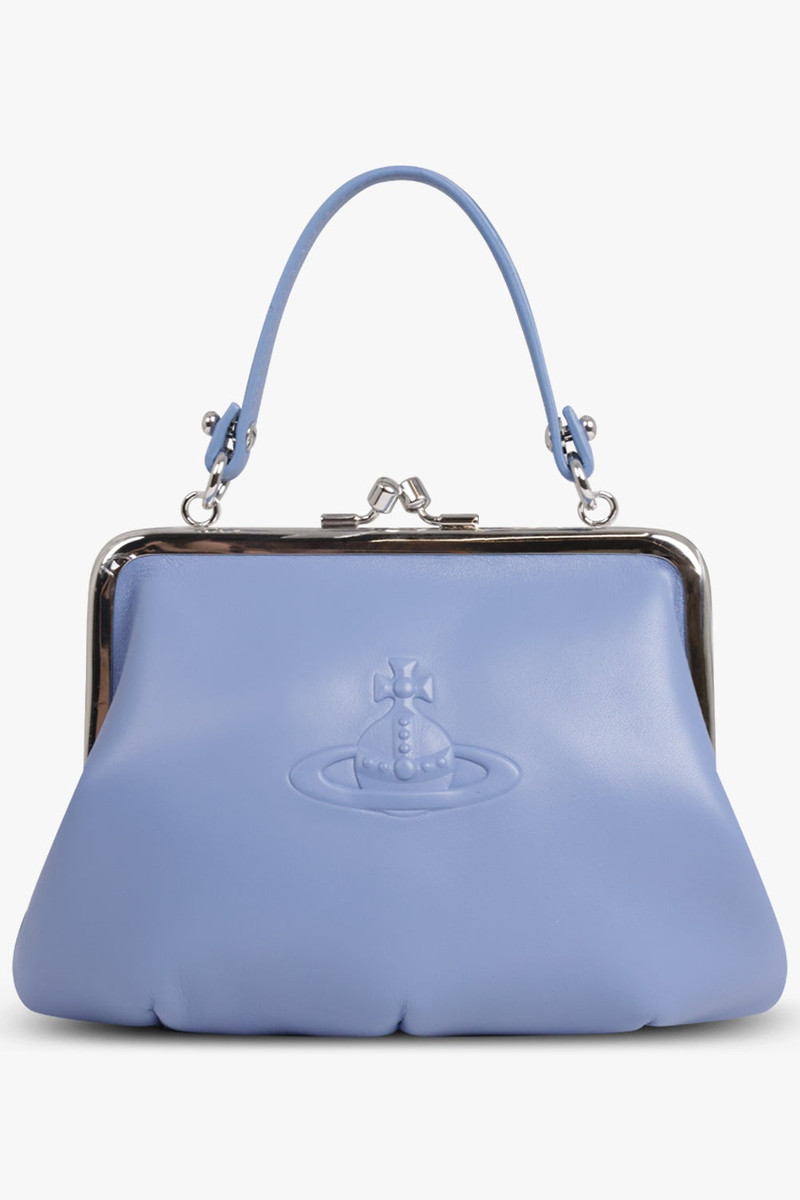 GRANNY FRAME EMBOSSED ORB PURSE | BLUE 1