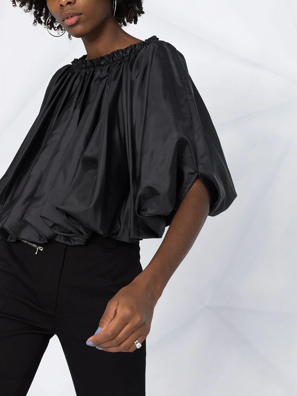 draped balloon blouse  - 3