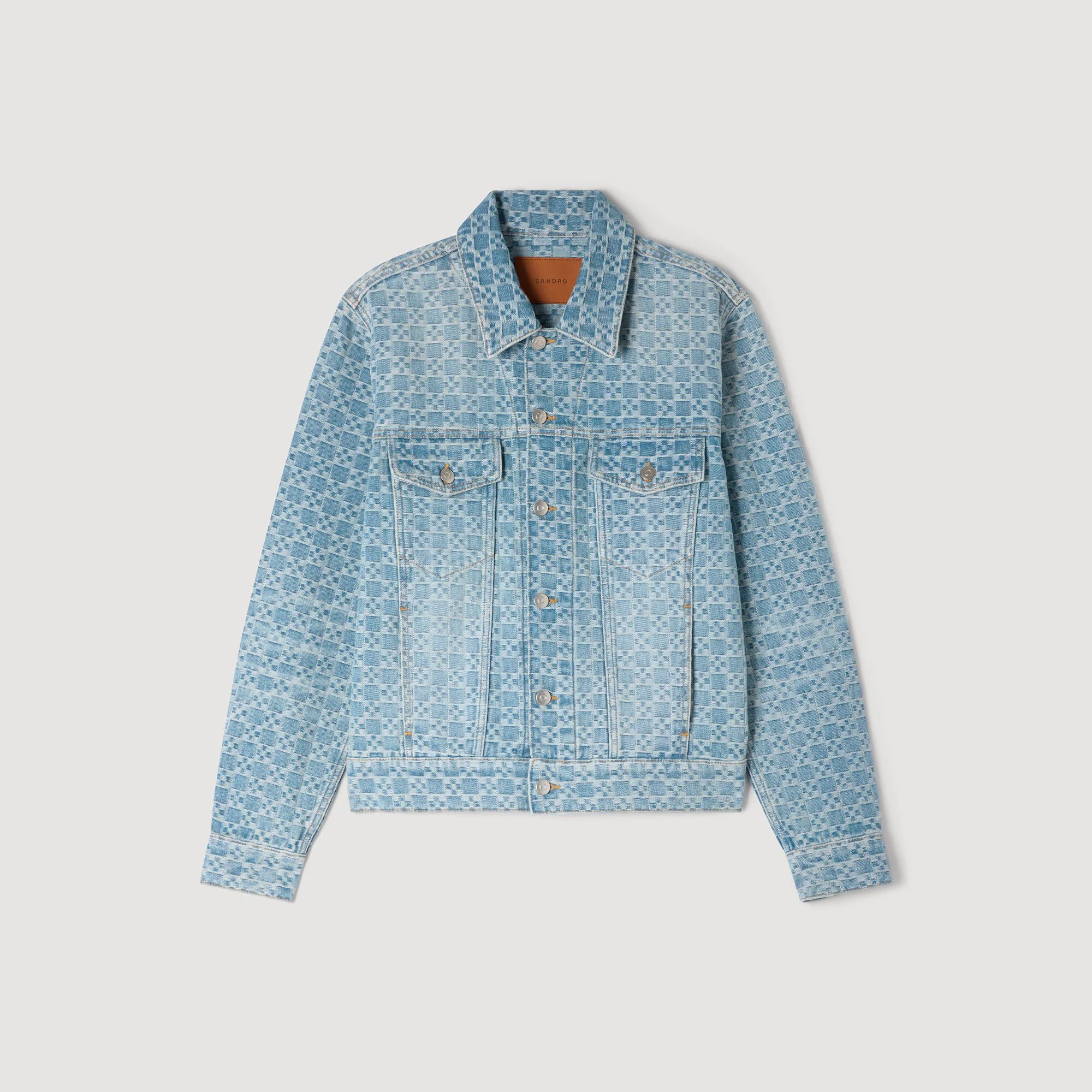 SQUARE CROSS DENIM JACKET - 1
