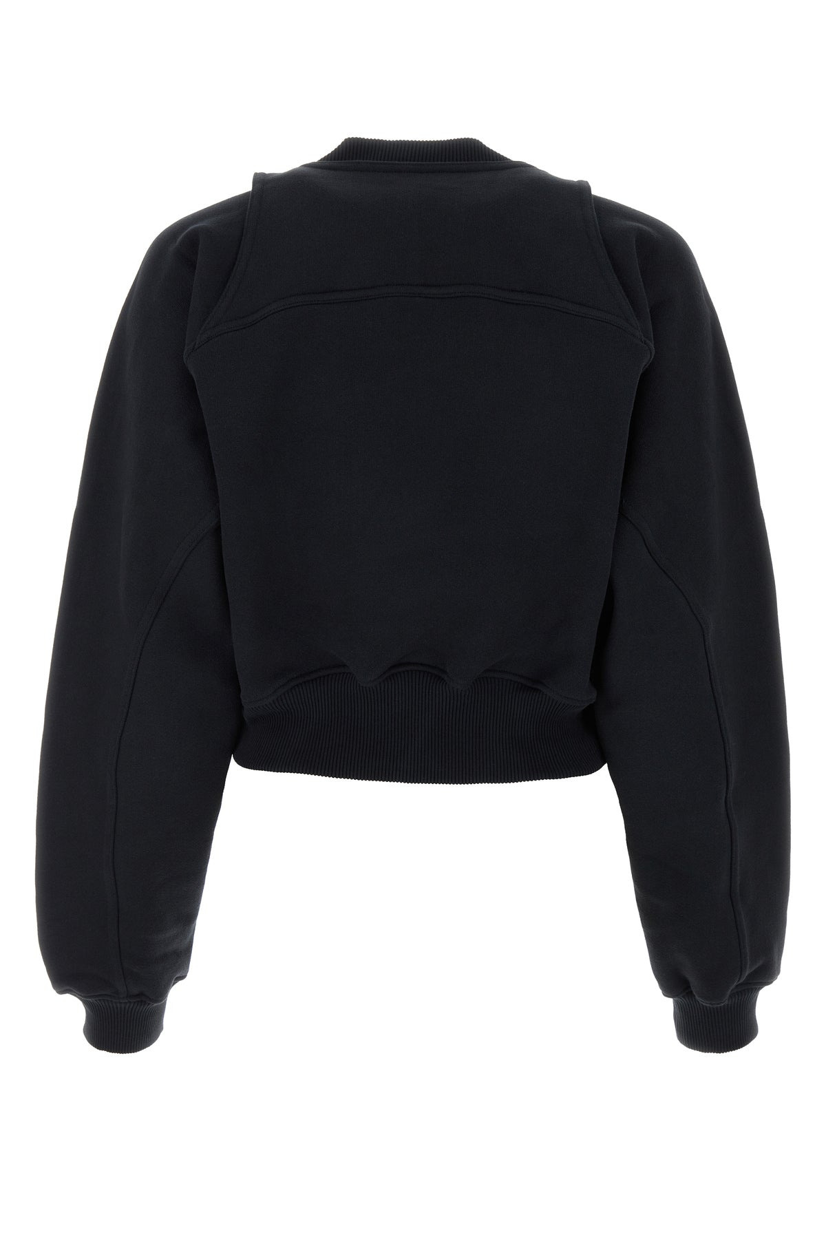 Black cotton sweatshirt - 2