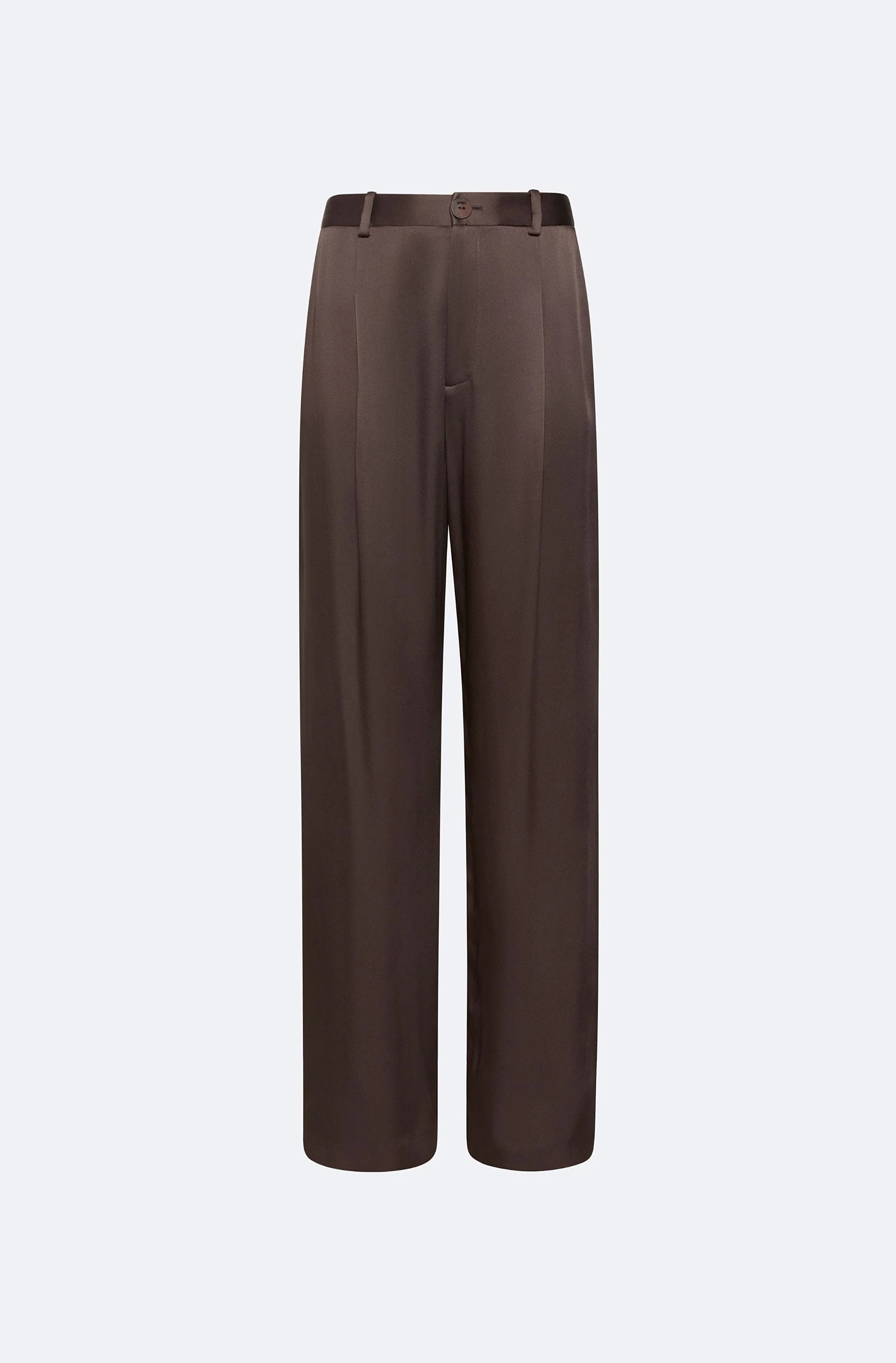 Satin Relaxed Pleated Pant - 1