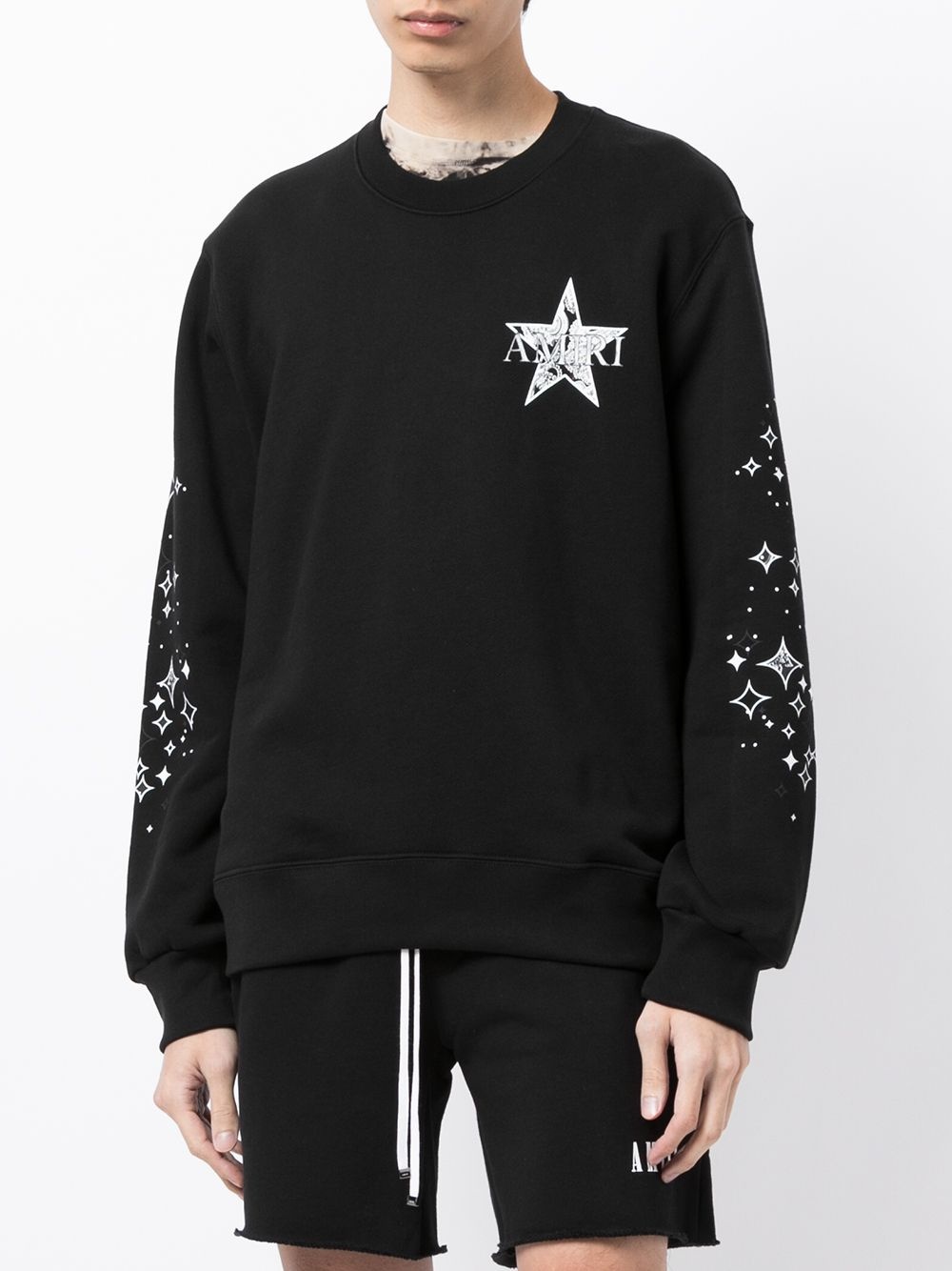 star-print crew neck sweatshirt - 4