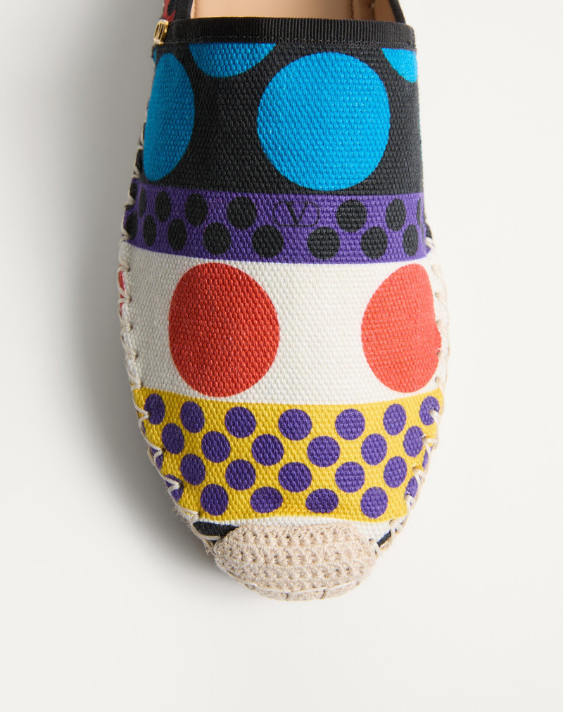 Valentino VLOGO SIGNATURE MULE IN OPTICAL POIS CANVAS 25MM outlook