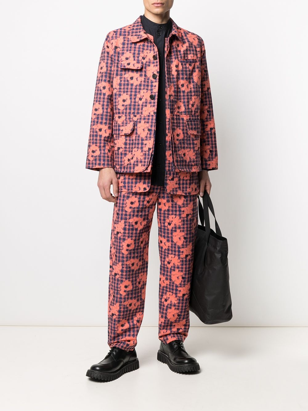 floral-print slim-cut trousers - 2