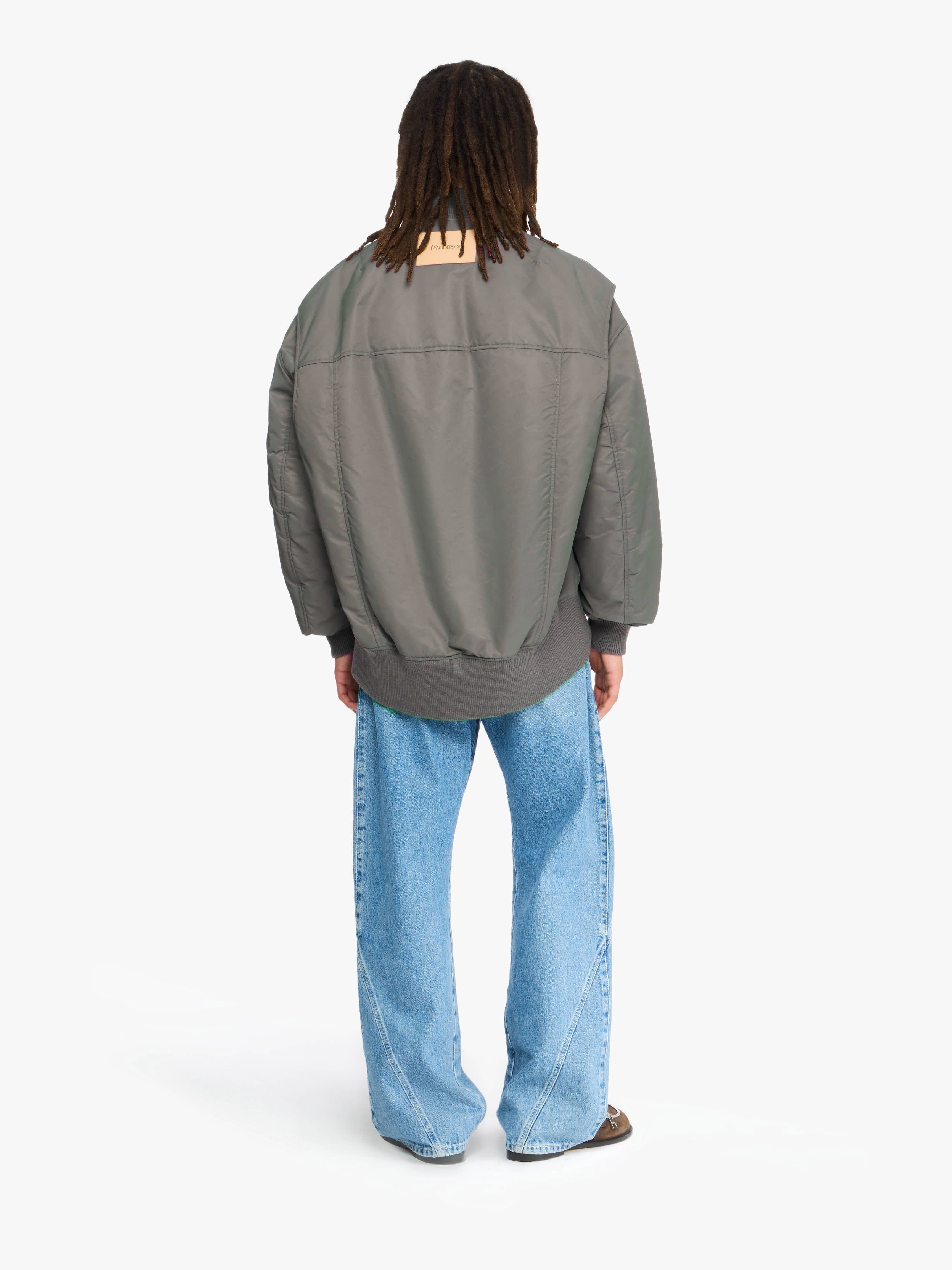 OVERSIZED CURVED HEM BOMBER JACKET - 3