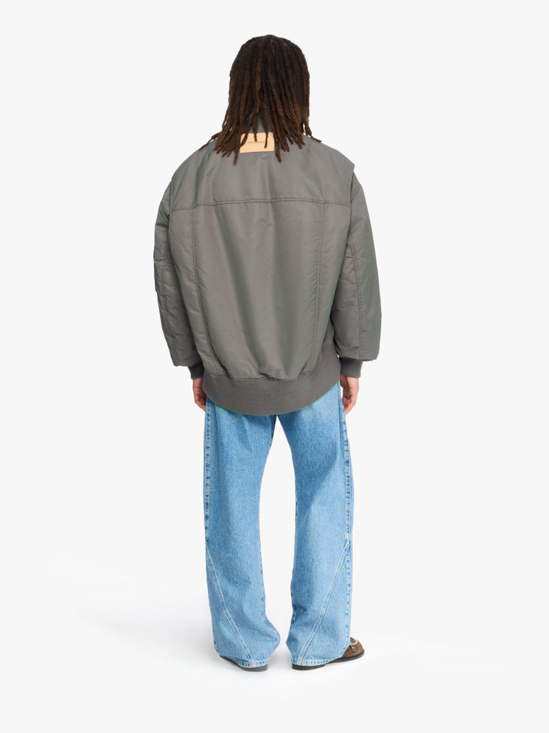 OVERSIZED CURVED HEM BOMBER JACKET 3
