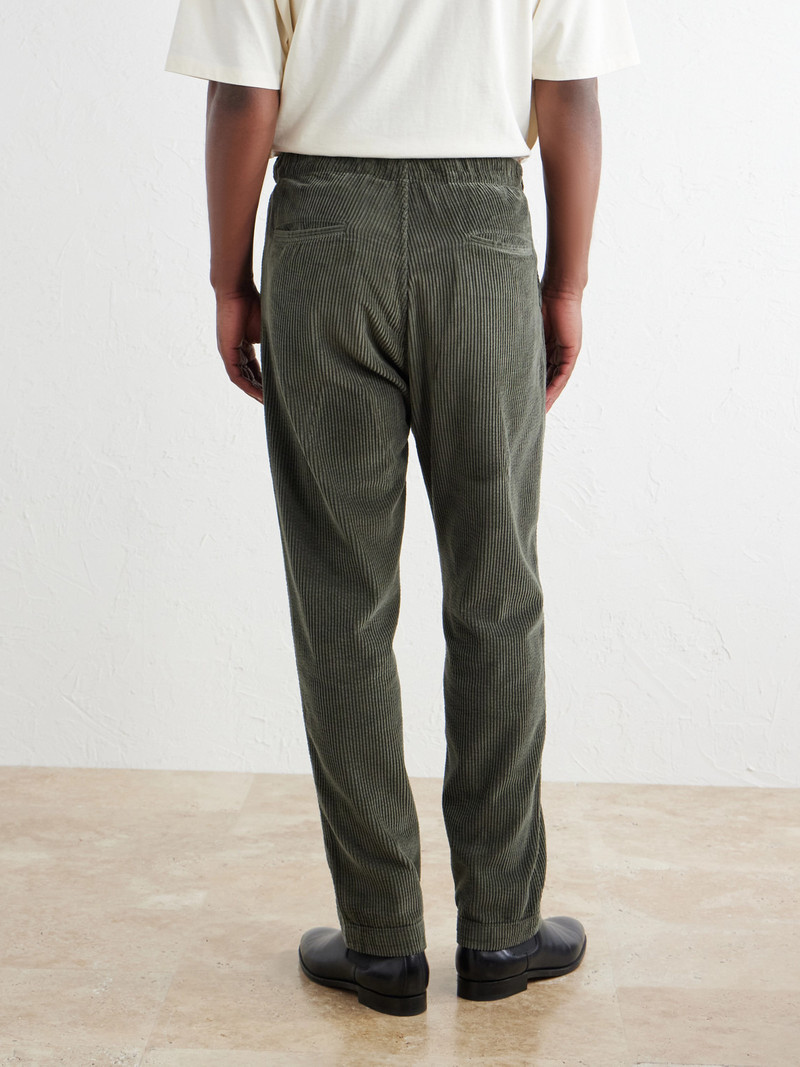 Joggy Straight-Leg Cotton-Corduroy Trousers 4