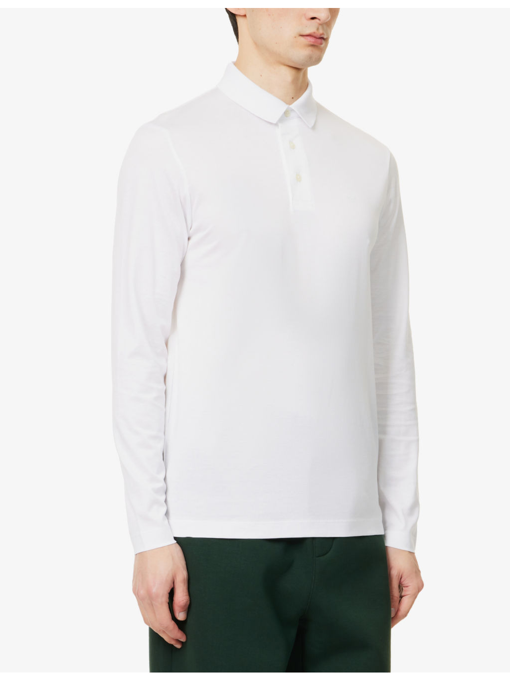 Rubberised-logo regular-fit woven polo shirt - 3
