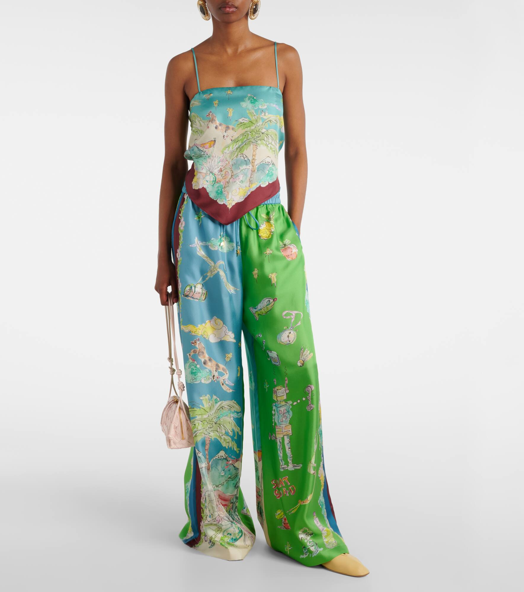 Daria printed silk top - 2