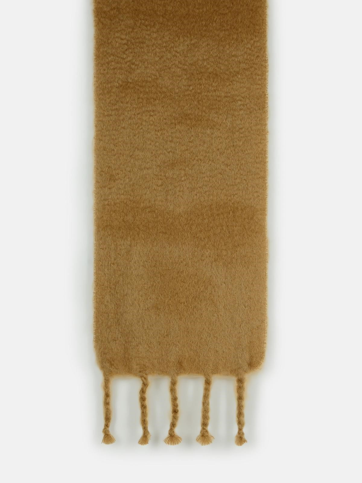 BEIGE MOHAIR BLEND SCARF - 2