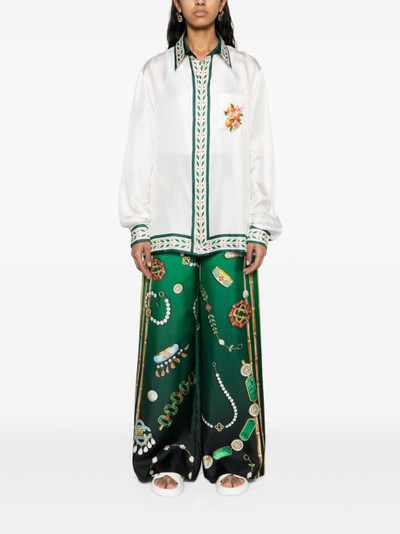 CASABLANCA graphic-print silk trousers outlook