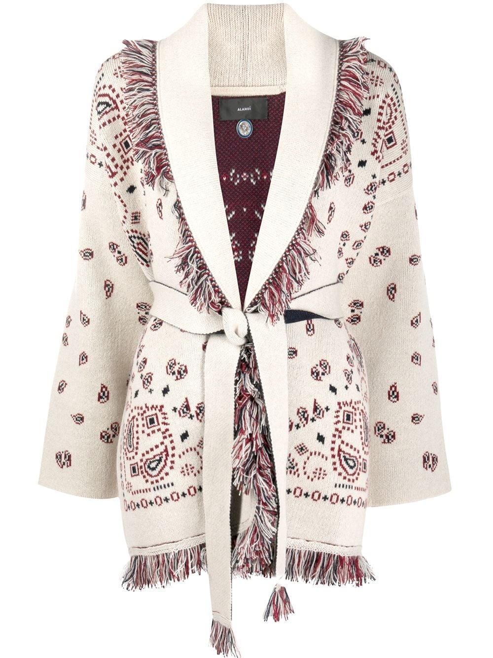 paisley-pattern cardi-coat - 1