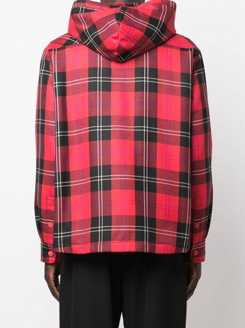 check hooded jacket - 4