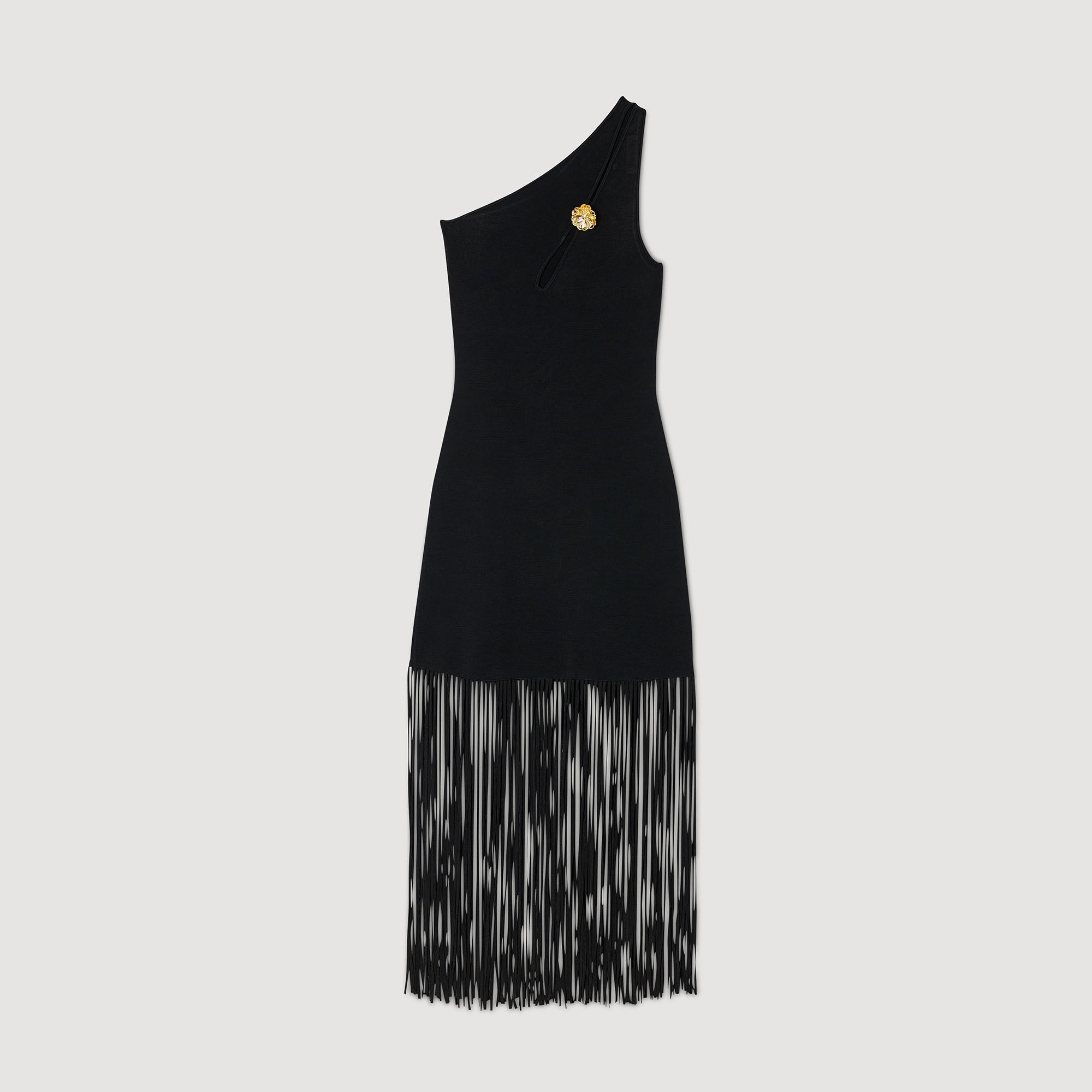 ASYMMETRIC FRINGED DRESS - 1
