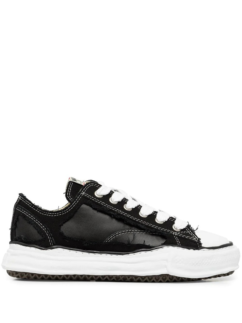 Peterson Low distressed canvas sneakers 1