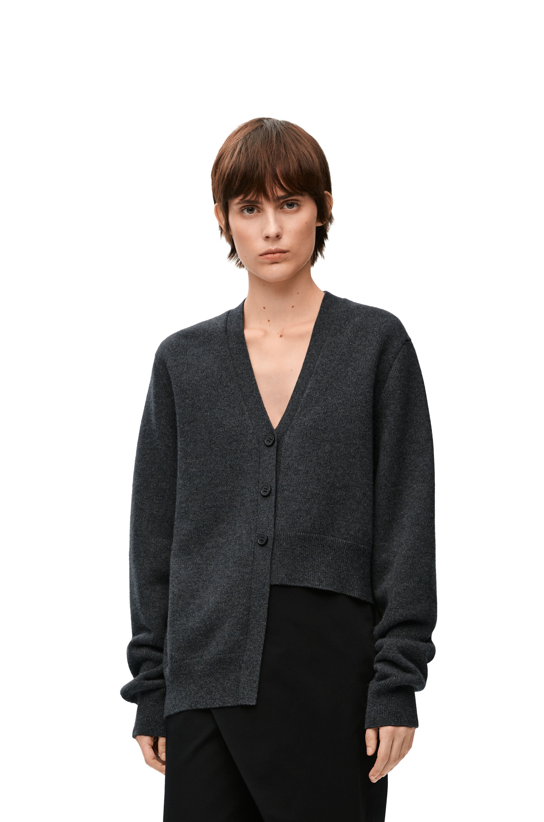 Asymmetric cardigan in cashmere - 3