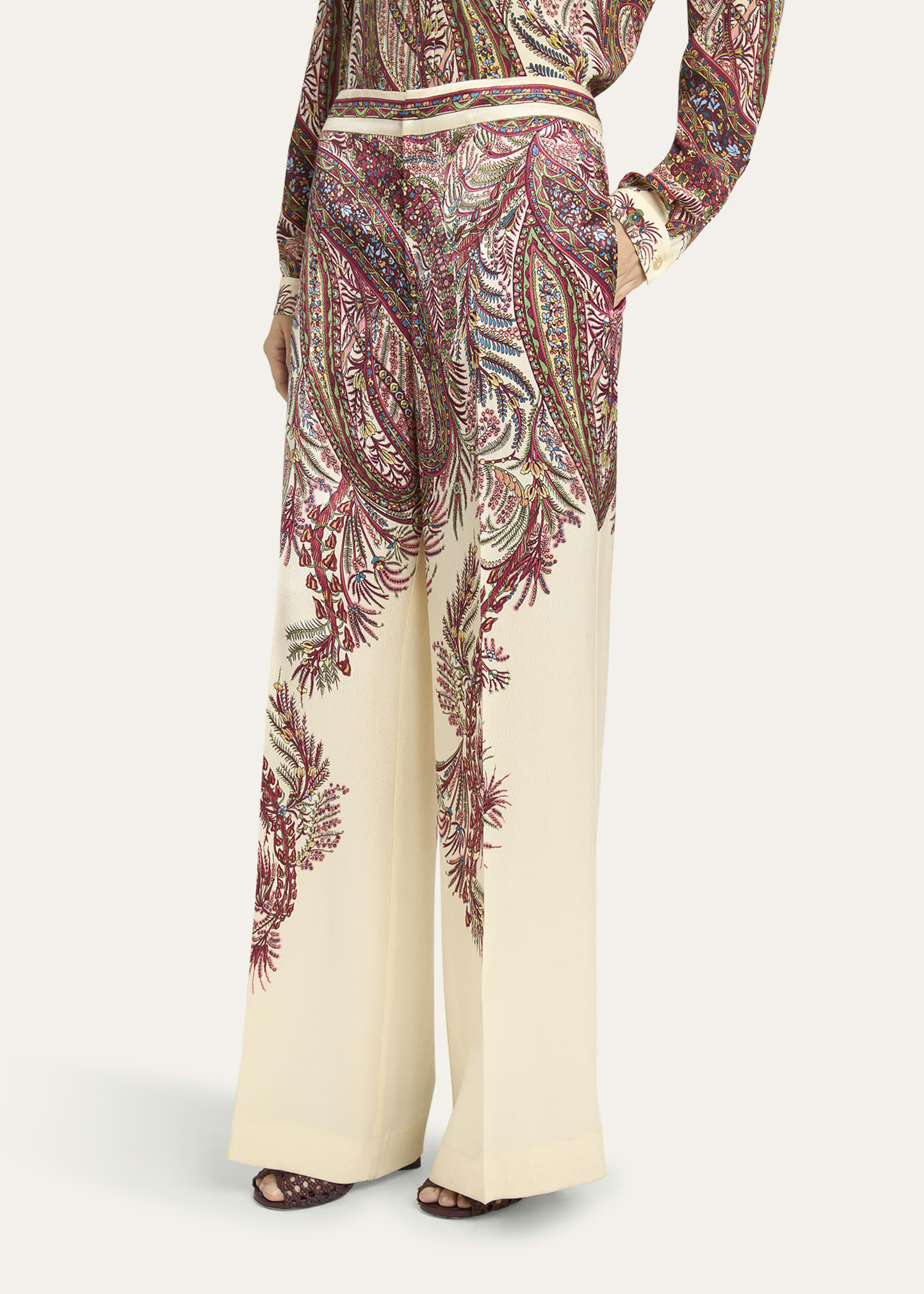 Paisley-Print Pants - 4