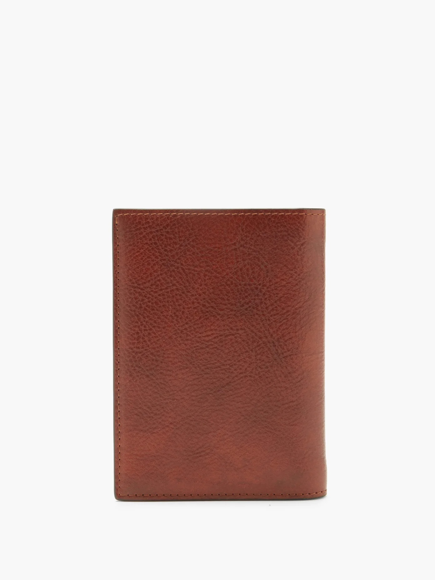 Logo-debossed leather passport holder - 5