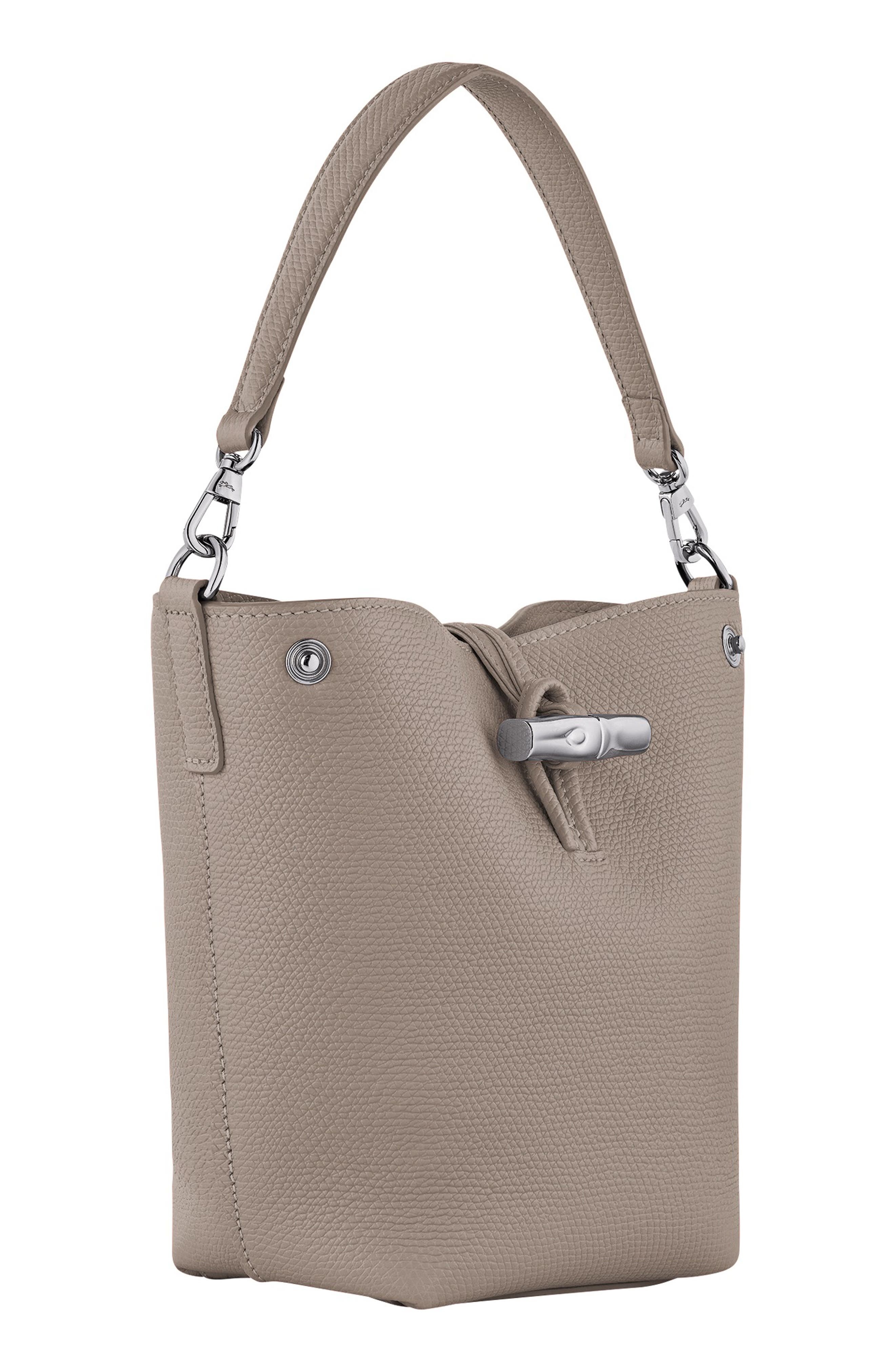 Longchamp Extra Small Le Roseau Leather Bucket Bag in Clay at Nordstrom - 5