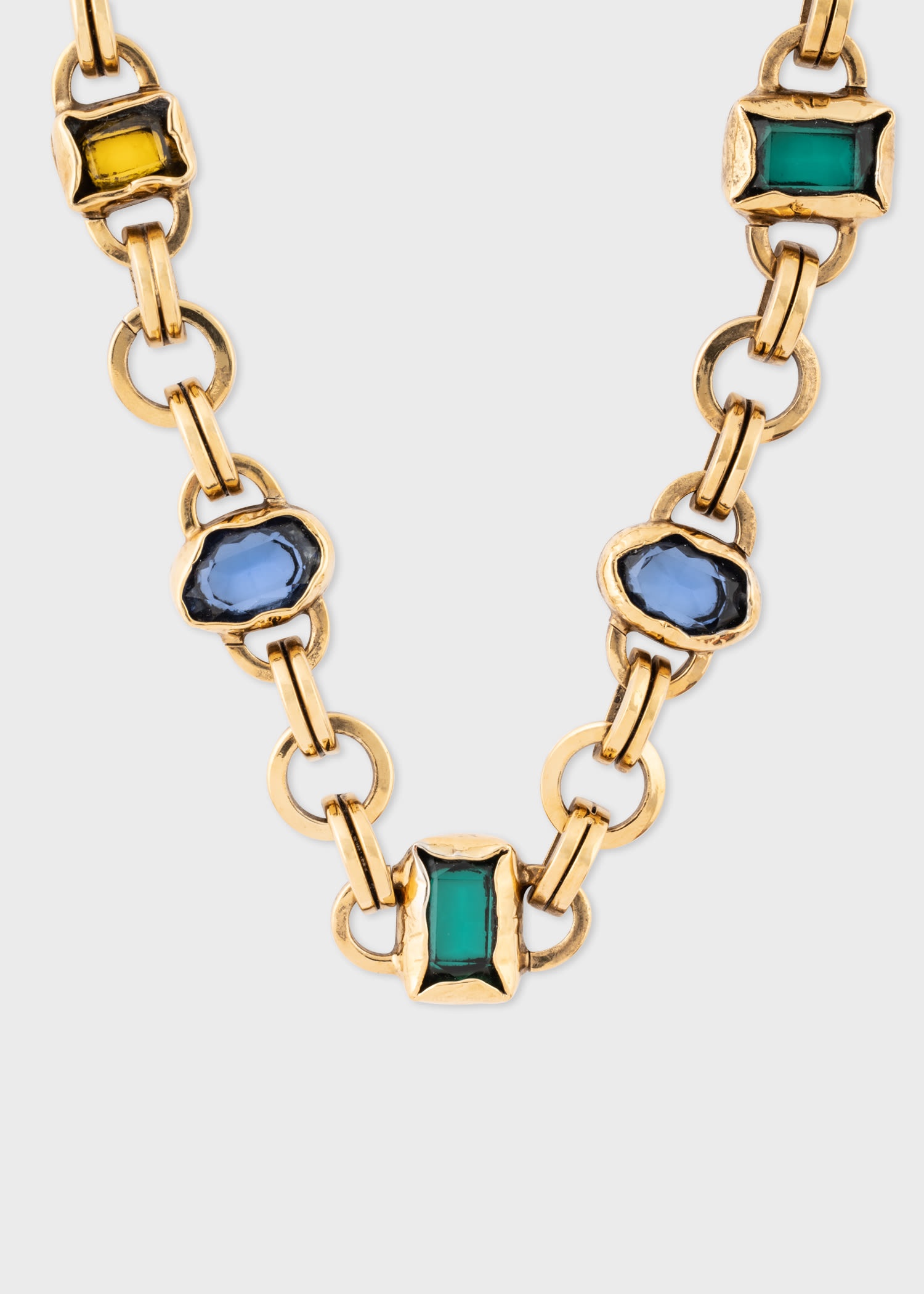 Necklace With Coloured Rhinestones - 1