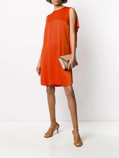 Stella McCartney draped-ruffle sleeveless shift-dress outlook