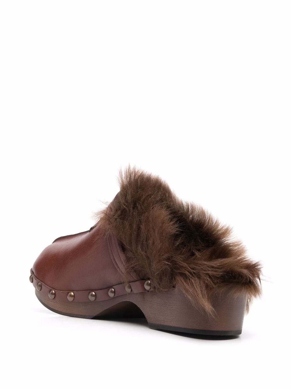 faux-fur lined clogs - 3