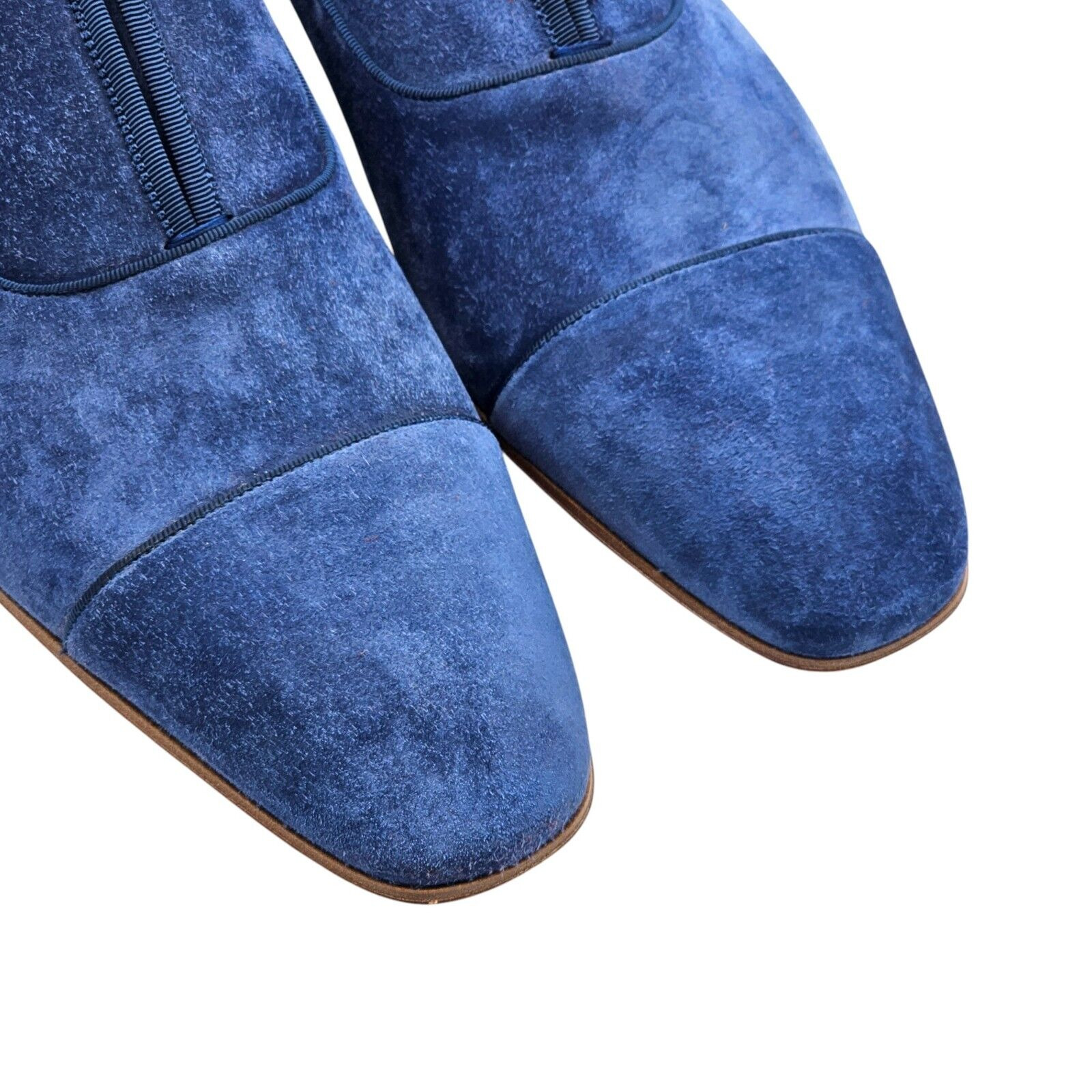 Christian Louboutin Alpha Male Oxford Suede Shoes - Blue EU 45.5 / US 12.5 - 6