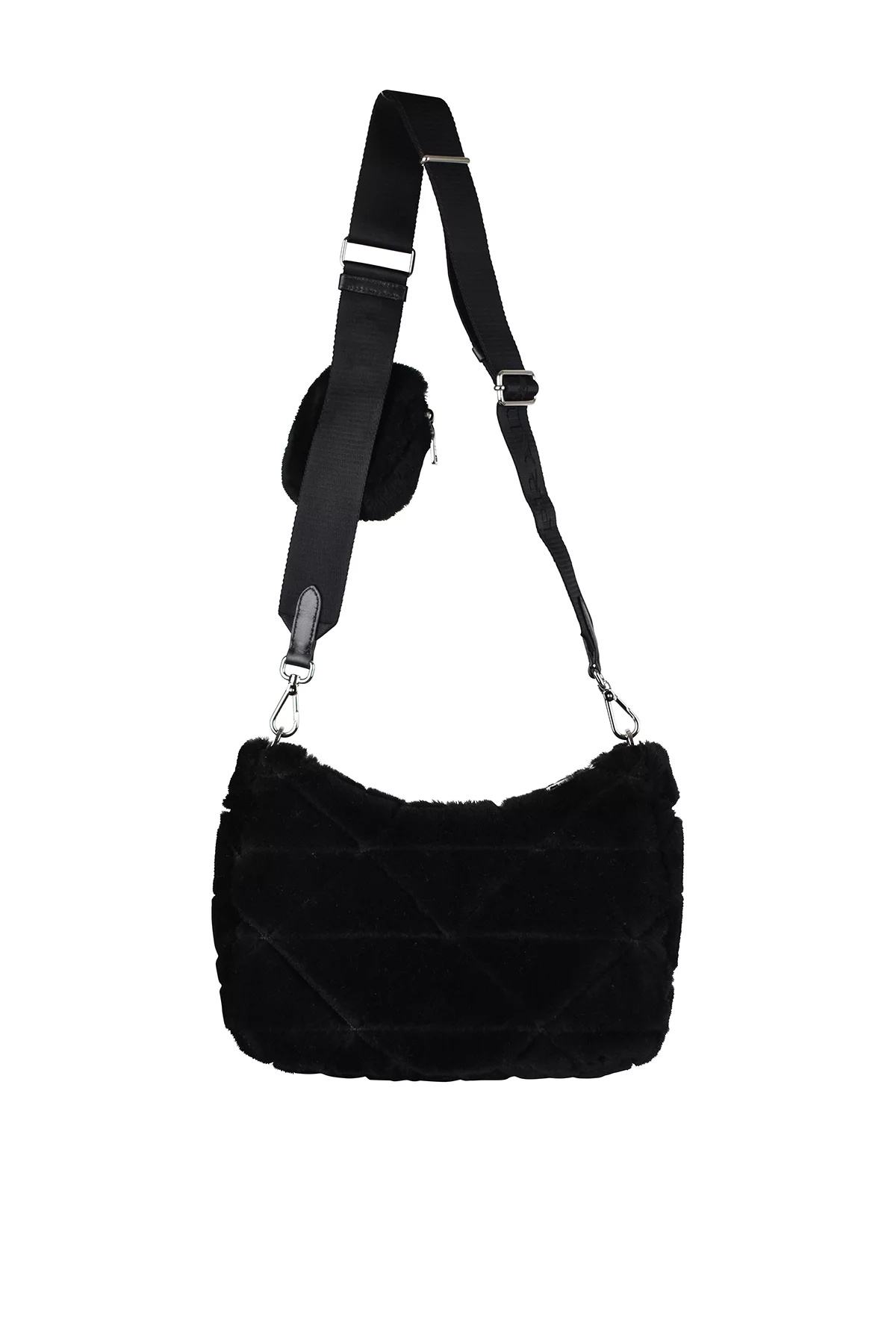 Re-Nylon shearling bag - 2
