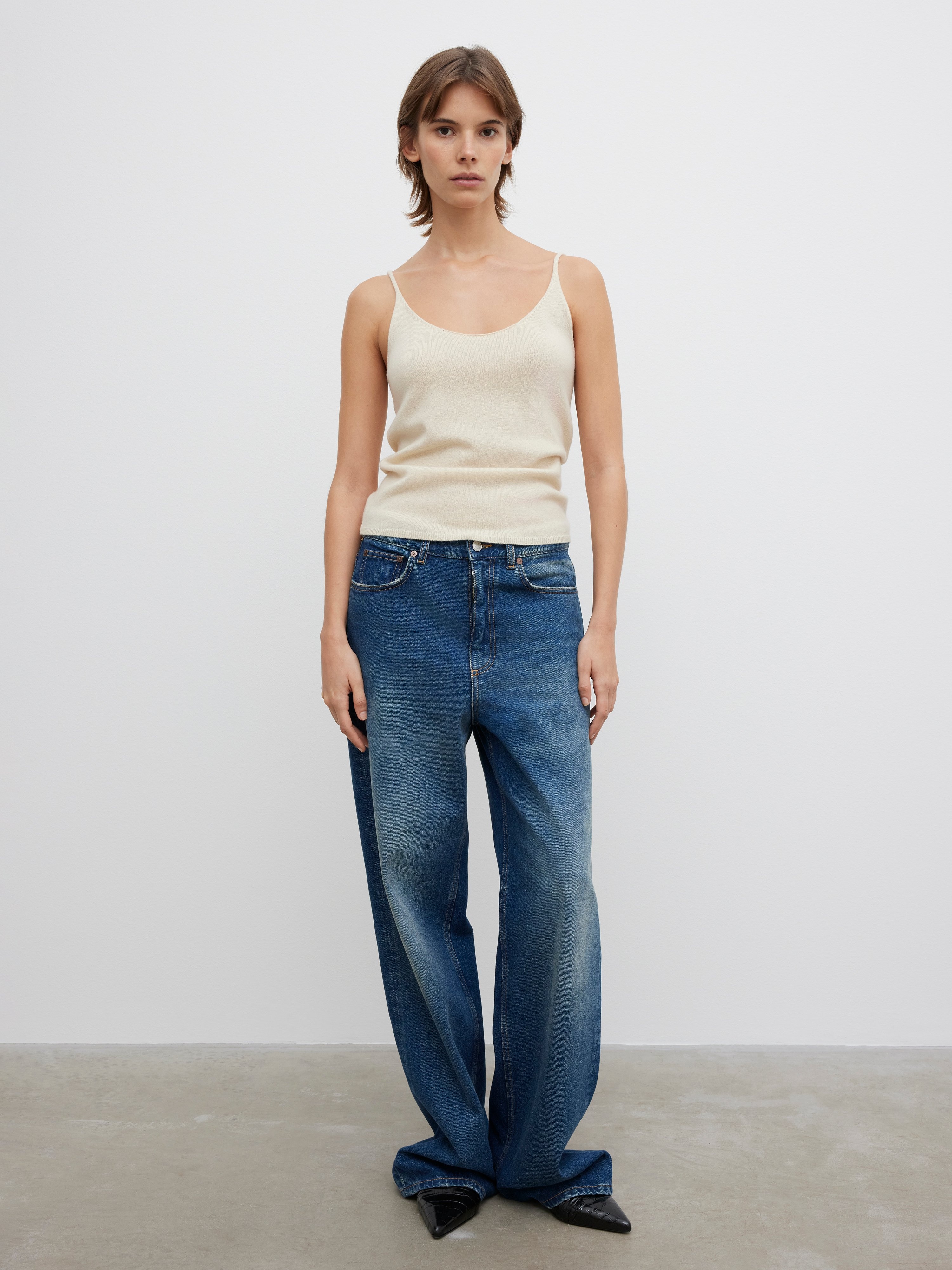 Knitted cashmere blend top - 4