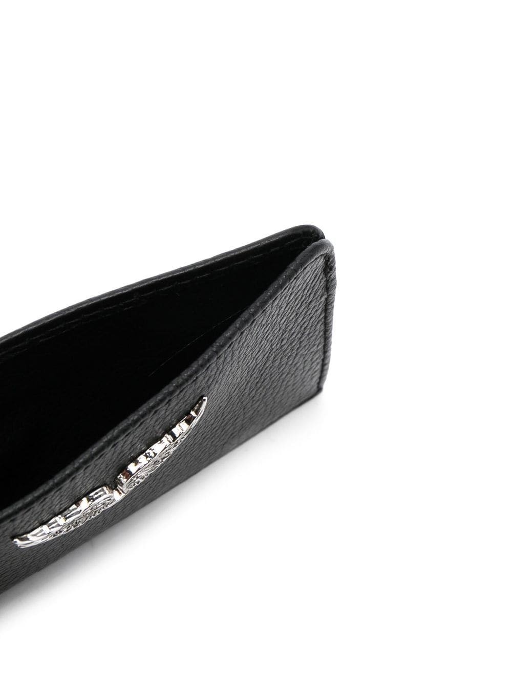 wing-charm leather cardholder - 3