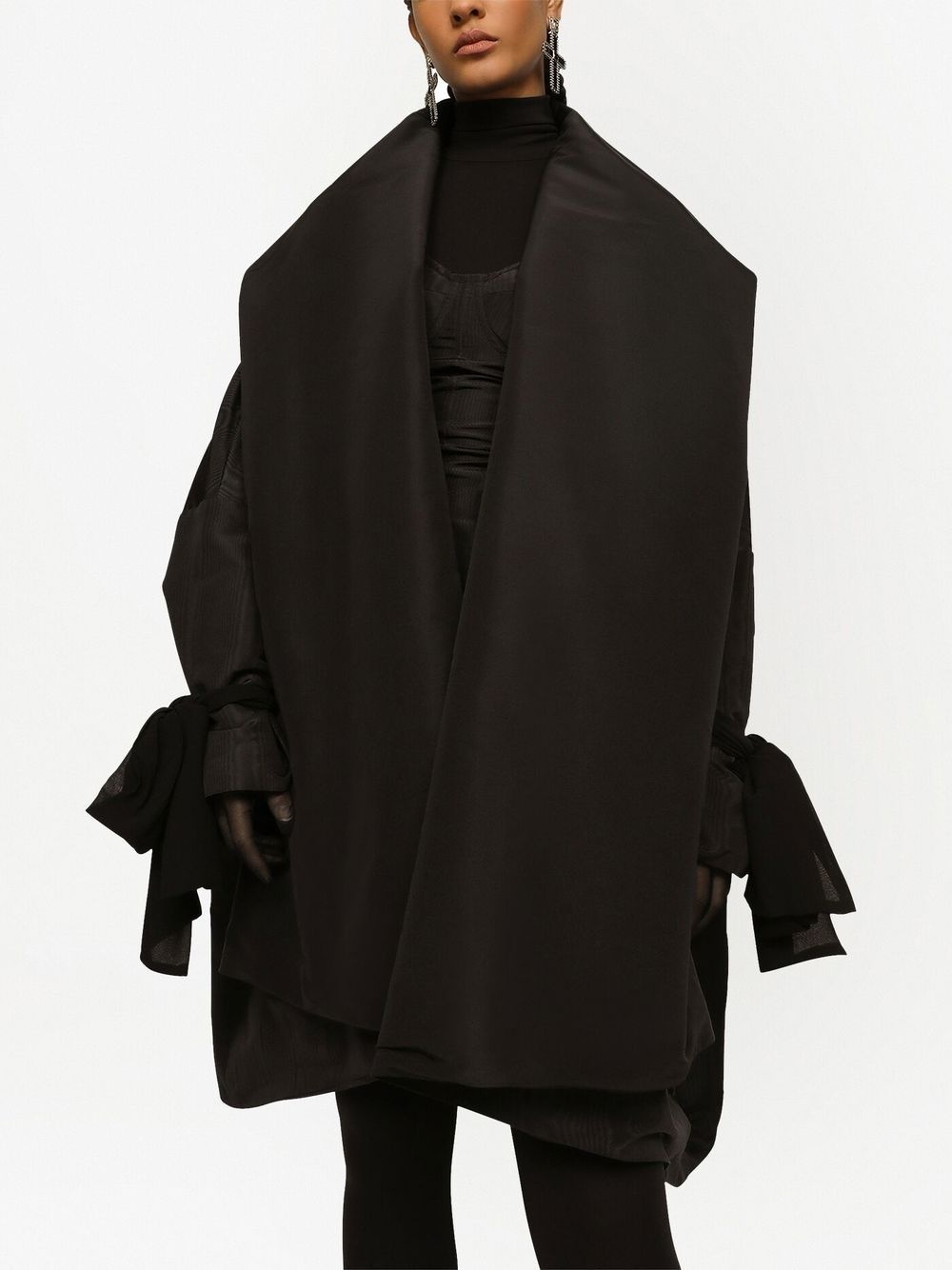 KIM DOLCE&GABBANA oversized open-front coat - 4
