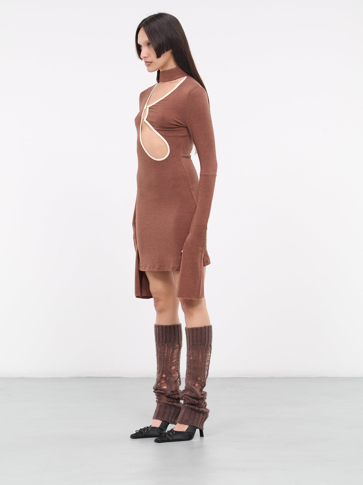 Flared Sleeve Qipao Dress - 2