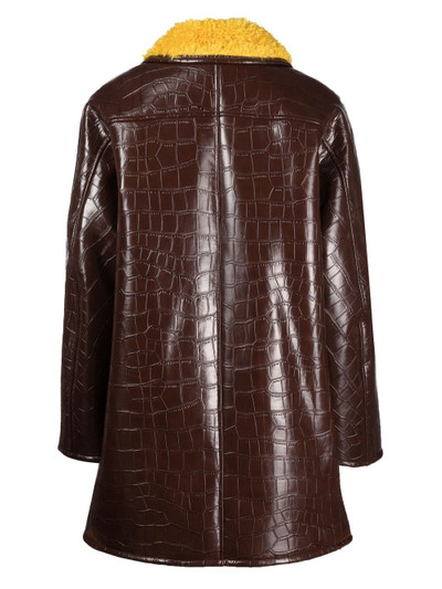 STAND STUDIO long-sleeve faux-leather jacket outlook