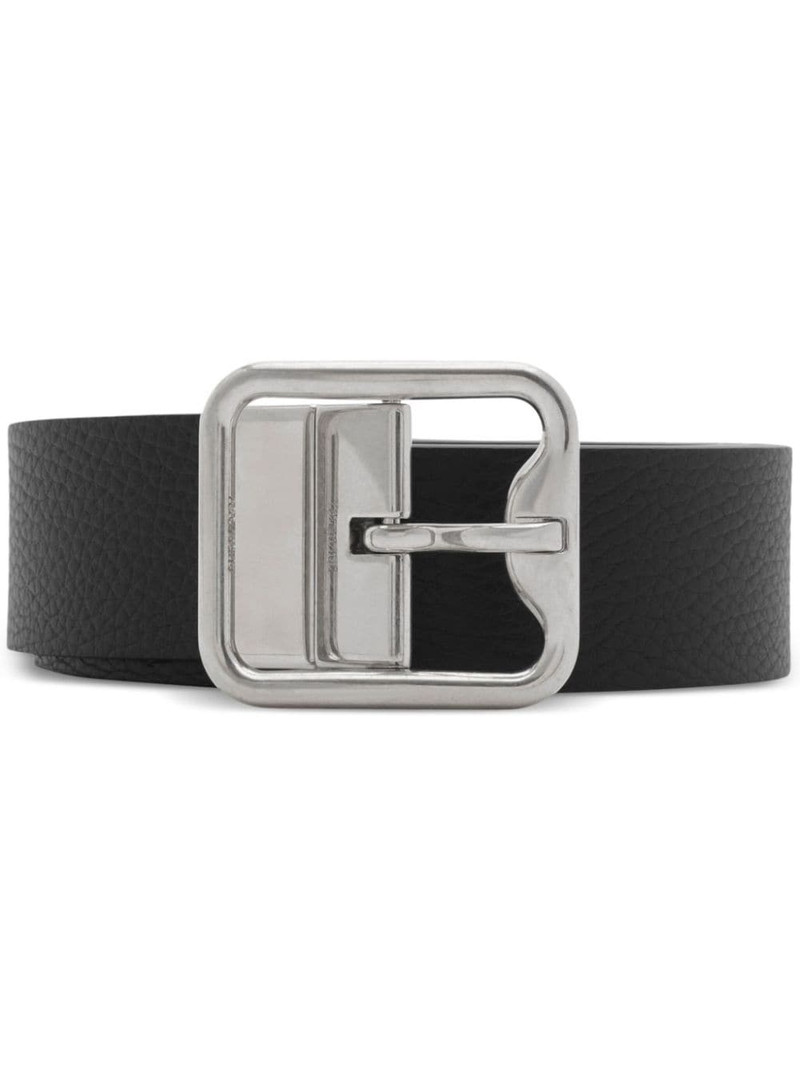 reversible leather B-buckle belt 1