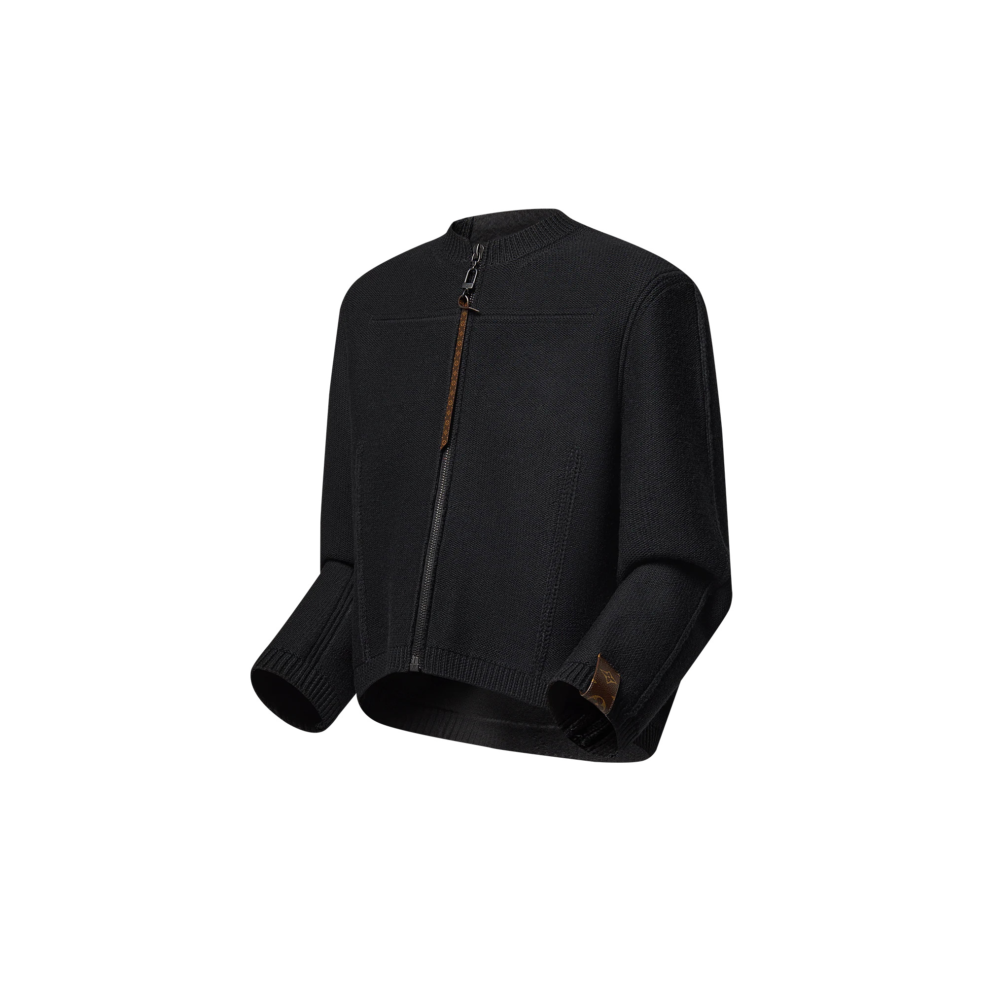 Compact Knit Zip-Up Cardigan - 2