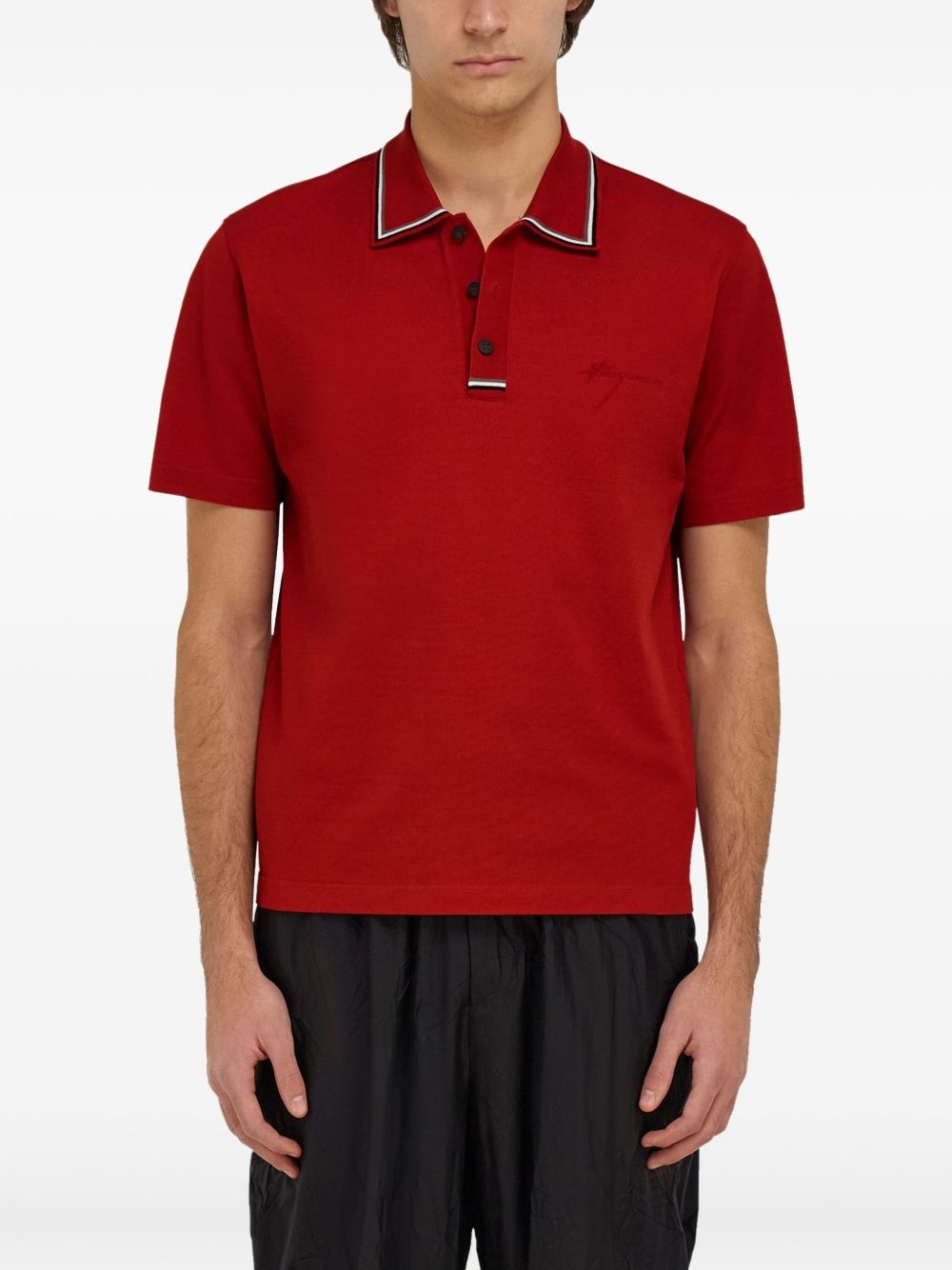 Tipped polo shirt - 4