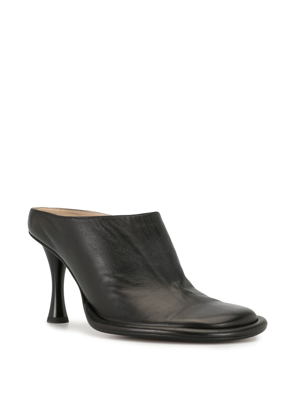 round-toe heeled mules - 2