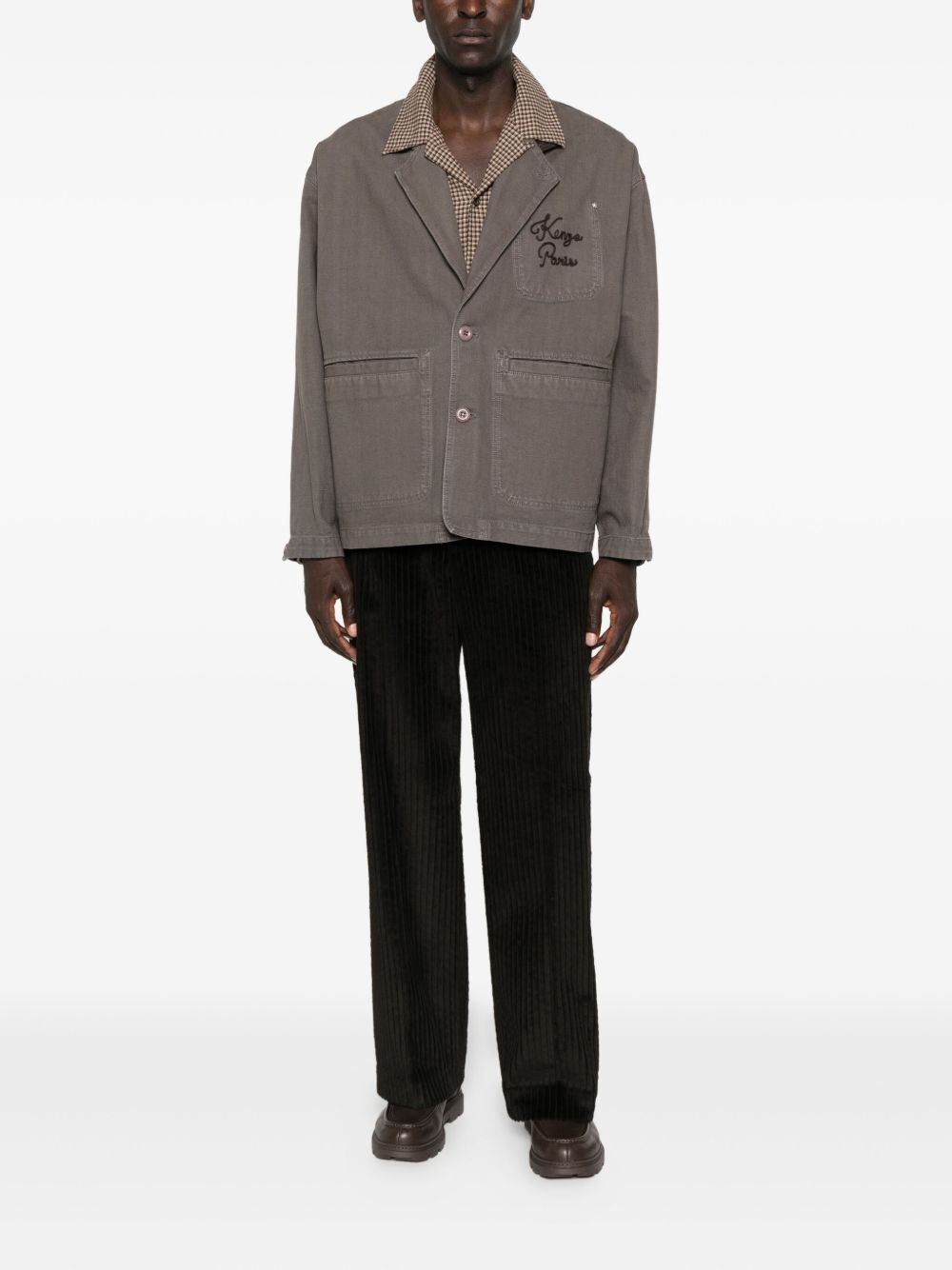 patch-pocket cotton jacket - 2