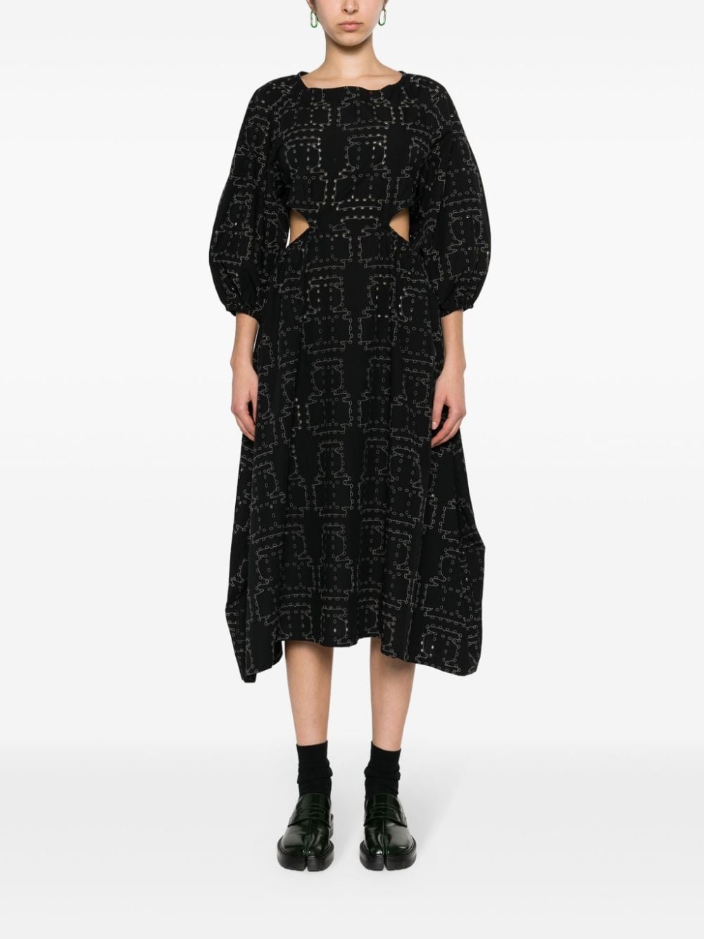 Delivery cut-out perforated dress - 2