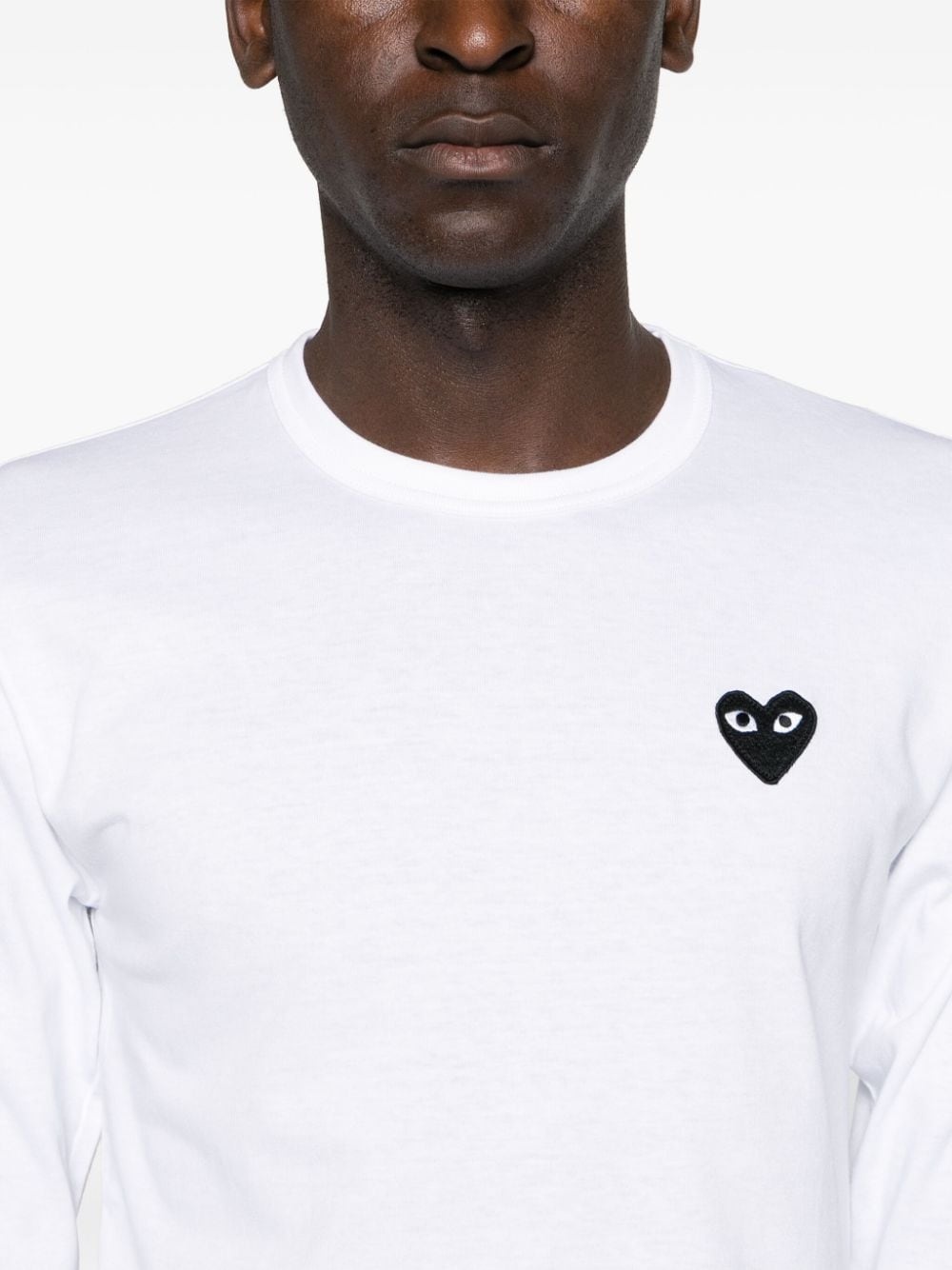 heart-patch cotton T-shirt - 6