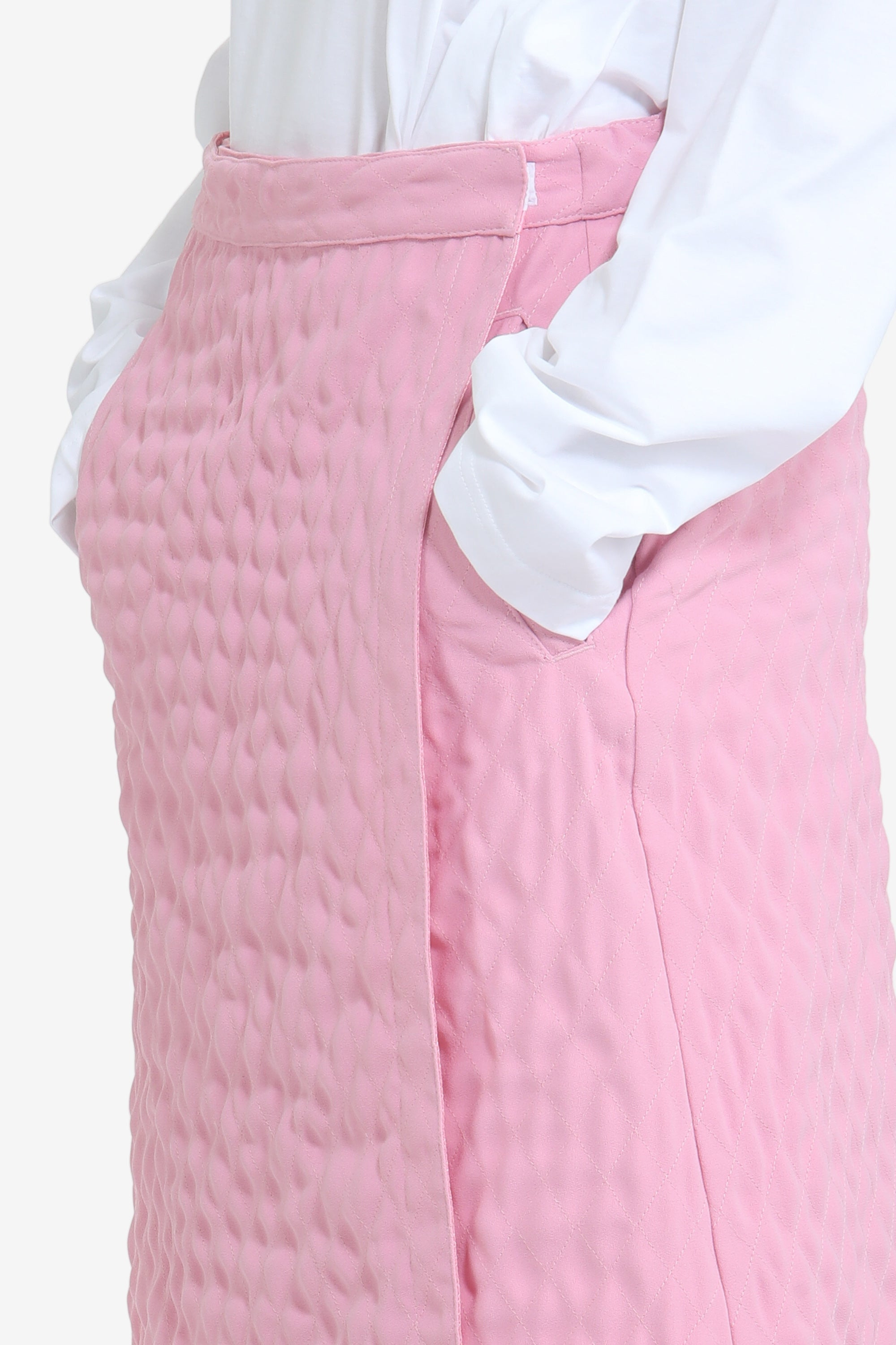 ABOVE-THE-KNEE WRAP SKIRT - 5