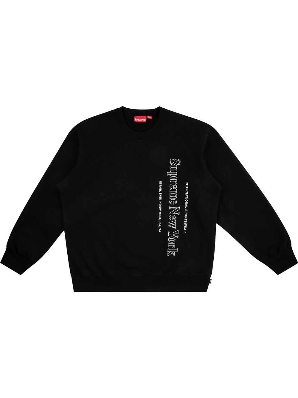 side logo crew-neck sweatshirt - 1