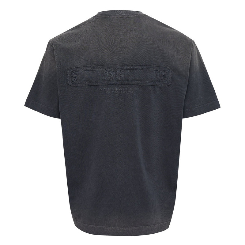 SOLID HOMME Washed Black Solid Tee outlook