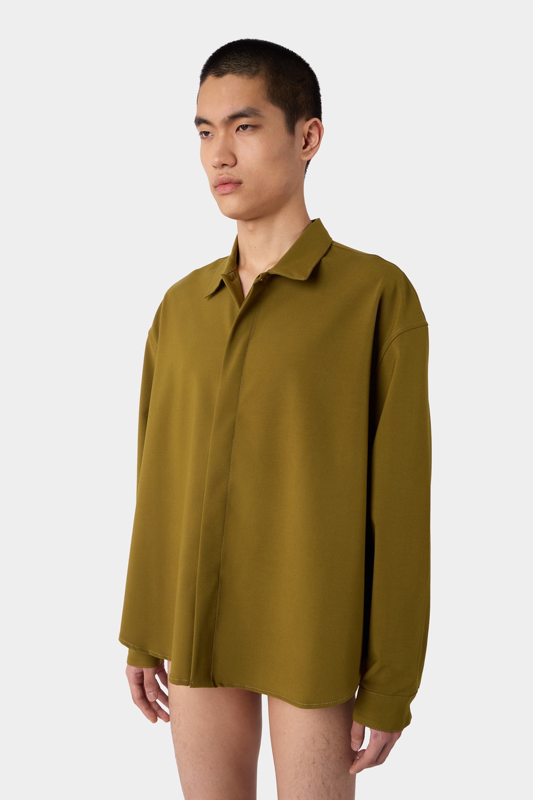 OVER SHIRT / olive green - 1